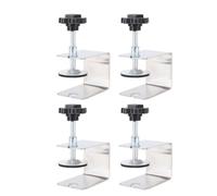 DUIMIMI 4Pcs U Shaped Stainless Steel Drawer Front Fixing Clips for Woodworking Cabinet Installation, Adjustable Non Slip Clamp Set for Drawer Panel Positioning and Easy Assembly