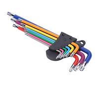 Duimimi 9Pcs Multicolor Extra Long Star Hex Key Wrench Set, T10 to T50, Professional Hex Spanners for Home, and Workshop Repairs, Ideal for Tight Spaces and Heavy Duty Use