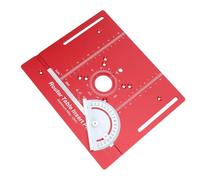 DUIMIMI Router Table Insert Plate with Miter Guide Aluminum Alloy Woodworking Bench Flip Board for Trimming Red MM Inch Scales Router Accessories for Woodworking Projects