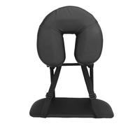 DUIMIMI U Shape Adjustable Beauty Bed Headrest Pillow, Black PU Leather Massage Table Face Cradle with Hand Rest, Comfortable Neck & Shoulder Support for Beauty Salons
