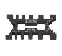 DUIMIMI Woodworking Dovetail Jig Caliper Tool, Aluminum Alloy, Metrication and Imperial Scales, Tenon & Height gauges for Precision Jointing, Router and Table Saw Depth Adjustments (Black)
