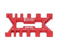 DUIMIMI Woodworking Dovetail Jig Caliper Tool, Aluminum Alloy, Metrication and Imperial Scales, Tenon & Height gauges for Precision Jointing, Router and Table Saw Depth Adjustments (Red)