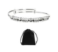 DUINIU 1 Piece Bead Rotating Bracelet with Storage Bag (10 * 12cm), Women's Bracelet Jewelry, Adjustable Bracelet, Fashionable Lucky Women's Jewelry, Girls' Hand Jewelry Gifts