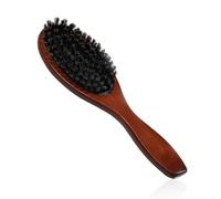 DUINIU 1 Piece Boar Bristle Hair Brush, Boar Bristle Comb, Wooden Smooth Bun Brush, Portable Boar Bristle Brush, Suitable for Various Hair Styles (Dark Brown)