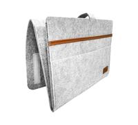 DUINIU 1 Piece Felt Bedside Storage Bag, Bedside Organizer, Sofa Stand, Bedside Pocket, Hanging Storage Bag to Store Various Accessories and Items (Light Gray)