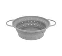 DUINIU 1 Piece Folding Drain Basket, Foldable Sieve Basket, Silicone Drainer, Kitchen Strainer, Multifunctional Fruit and Vegetable Sieve, Suitable for Kitchens and Restaurants (Grey)
