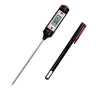 DUINIU 1 Piece Kitchen Baking Thermometer, Food Thermometer, Metal Long Needle, Electronic Reading, Indoor & Outdoor Cooking