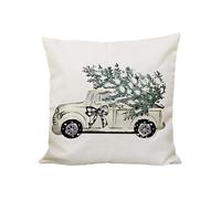 DUINIU 1 Piece Truck Tree Cushion Cover, Beige Car Tree Pillow Cover, Sofa Throw Pillow Cover, Living Room Decoration Pillow Cover (Pillow Core Not Included)
