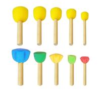 DUINIU 10 Pieces Sponge Brush Painting Set, Creative Roller Brush, Children's Painting Graffiti, Roller Sponge Brush, Sponge Painting Tool, Graffiti Brush