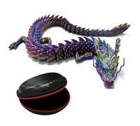 DUINIU 1PCS 3D Printed Dragon Aquarium Decoration - Flexible Joint Crystal Dragon Toy for Home Office Decoration