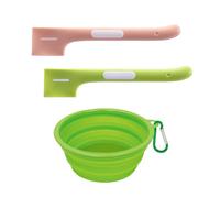 DUINIU 2 PCS Canning Spoons and 1 Pc Folding Bowl, Pet Supplies, Pet Food Canning Spoons, Cat Food Spoons, Silicone Pet Food Canning Spoons, Folding Bowls, Pet Accessories