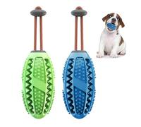 DUINIU 2 Pieces Dog Treat Dispenser, Natural Rubber Chew Stick, Chew Toy, Dog Toothbrush, Dog Toy Ball, Suitable for Small, Medium and Large Dogs