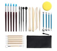 DUINIU 25 Piece Pottery Tools, Clay Stone Sculpting Knife, Pottery Kit for Kids Adults, Clay Sculpting Tools, Clay Tools, Pottery Tools for Beginners, Professionals and DIY Artists