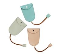 DUINIU 3-Piece Car Pull-Out Key Bags, Portable, Drawstring, Leather, Suitable for Commuting, Business Trips