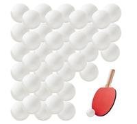 DUINIU 40 Pieces White Table Tennis Balls - Plastic, Seamless, Matte Texture for Sports, Games, Parties, Swimming Pools - Suitable for Adults and Beginners