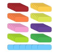 DUINIU 54 Pieces of Colorful Magnetic Stickers, Writable Magnetic Strips, Writable and Wipeable Labels, Magnetic Strips Suitable for Refrigerator Stickers, Whiteboard Stickers, And Name Stickers