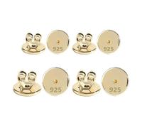 DUINIU 8 Pairs of Gold Earring Backs, Disc Butterfly Earplugs, Disc Earring Backs, Fashionable Earring Plugs, Suitable for Any Earrings, Earrings and Ear Hooks