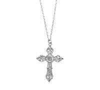 DUINIU Gothic Cross Pendant - Silver Women's & Men's Necklace