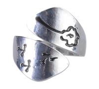 DUIPAIAS Silver-Tone Open Wrap Finger Jewelry with a Floral Accent | Flower and Drifting Across the Face, Curved Open Profile, Layered Floral Accent for a Distinctive Finger