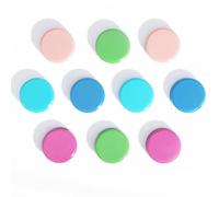 DUJEQM 10 Pcs Fridge Magnets - Small Round Strong Magnet, Heavy Duty Mini Whiteboard Magnets for Notice Board, Refrigerator, Office, School & Crafts - Decorative Cute Magnets for Fridge in 5 Colours