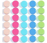 DUJEQM 30 Pcs Fridge Magnets - Small Round Strong Magnet, Heavy Duty Mini Whiteboard Magnets for Notice Board, Refrigerator, Office, School & Crafts - Decorative Cute Magnets for Fridge in 5 Colours