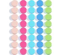 DUJEQM 40 Pcs Fridge Magnets - Small Round Strong Magnet, Heavy Duty Mini Whiteboard Magnets for Notice Board, Refrigerator, Office, School & Crafts - Decorative Cute Magnets for Fridge in 5 Colours