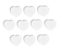 DUJEQM Fridge Magnets 10PCS - White Heart Mini Magnets, Small Strong Magnet for Notice Board, Office, Kitchen, Home, Classroom, Crafts - Cute Decorative Whiteboard Magnets for School & Office Supplies