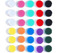 DUJEQM Fridge Magnets, 30 Pack 10 Colors Strong Magnet - Small Magnets for Whiteboard, Notice Board, Planning Boards - Round Magnet Cute Heavy Duty Mini Magnets for Crafts, Classroom, Office, School
