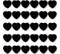 DUJEQM Fridge Magnets 30PCS - Black Heart Mini Magnets, Small Strong Magnet for Notice Board, Office, Kitchen, Home, Classroom, Crafts - Cute Decorative Whiteboard Magnets for School & Office Supplies