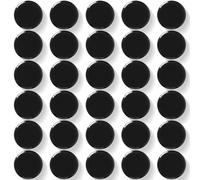 DUJEQM Fridge Magnets 30PCS Black, Strong Magnet Mini Round Decorative Magnets, Heavy Duty Whiteboard Magnets for Home, School, Kitchen & Office - Small Cute Magnet for Adults, Crafts, Notice Board