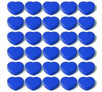DUJEQM Fridge Magnets 30PCS - Blue Heart Mini Magnets, Small Strong Magnet for Notice Board, Office, Kitchen, Home, Classroom, Crafts - Cute Decorative Whiteboard Magnets for School & Office Supplies