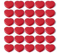 DUJEQM Fridge Magnets 30PCS - Red Heart Mini Magnets, Small Strong Magnet for Notice Board, Office, Kitchen, Home, Classroom, Crafts - Cute Decorative Whiteboard Magnets for School & Office Supplies