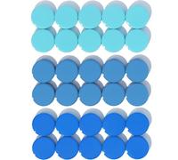 DUJEQM Fridge Magnets, 30Pcs Small Strong Magnet - Heavy Duty Round Whiteboard Magnets, Decorative Cute Mini Magnets for Crafts, Fridge, Notice Board, Office School, Classroom, Kitchen & DIY (Blue)