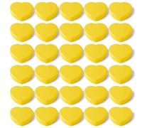 DUJEQM Fridge Magnets 30PCS - Yellow Heart Mini Magnets, Small Strong Magnet for Notice Board, Office, Kitchen, Home,Classroom, Crafts - Cute Decorative Whiteboard Magnets for School & Office Supplies