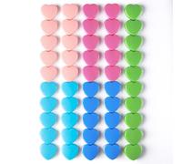 DUJEQM Fridge Magnets - 50 Pcs Heart Strong Magnet, Decorative Small magnets for Whiteboard, Crafts & Notice Boards - Heavy Duty Magnets Cute Mini Magnet for Adults, Office, Kitchen, School, 5 Colors