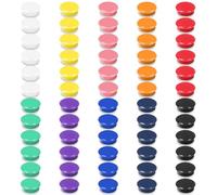 DUJEQM Fridge Magnets, 60PCS Round Strong Magnet Mini Decorative Magnets for Whiteboard, Heavy Duty Cute Magnets, Multi-Use Small Magnet for Crafts, Notice Board, Kitchen, Office, School, 10 Colours