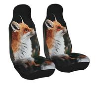 Dujiea Red Fox Car Front Seat Covers 2 Pcs Universal Auto Seat Covers Front Seats Only, Vehicle Bucket Seat Protectors Fit for Most Car SUV Sedan and Truck