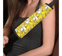 Dujiea Yellow Cartoon Duck Car Seat Belt Cover Shoulder Strap Pads for Adults and Children, Soft Comfortable Seatbelt Protector Universal Fit Safety Belt Cushion for Car, Truck, SUV- Pack of 2