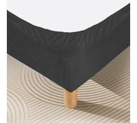 DUJUIKE Bed Frame Cover, Bed Curtain, Velvet Elastic Fabric, Full Elastic Band, Bed Skirt Alternative, Decorate And Protect Your Bed Frame. Suitable For Bedroom, Hotel(Black,Queen Bed Width:150cm)