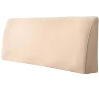 DUJUIKE Bed Headboard Slipcover, Stretch Bed Headboard Cover, Dustproof Protector Cover for Linen Fabric Tufted Upholstered Head Board (Camel, King Headboard Length (79"-86"))