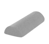 DUJUIKE Half Moon Bolster Pillow With Straps, Knee Pillow For Back Sleeping, Massage Chair Leg Pad, Relieves Pain In Legs and Lower Back, Machine Washable Pillowcase, 24" X 10" X 4", Light Gray