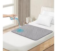 DUJUIKE Washable Incontinence Bed Sheet, Waterproof Mattress Protector, Durable Bedwetting Sheets, Reusable Absorbent Bed Protector, for Adults, Children & Pets, Leak-proof(Grey,2pcs(85 x 90 cm))