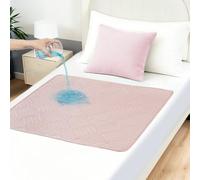 DUJUIKE Washable Incontinence Bed Sheets for Adults&Kids|Super King|100% Waterproof Mattress Protector | Reusable Waterproof Bed Wetting Sheets|Absorbent Bed Protector |Reusable Pink Bed Pads