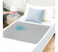 DUJUIKE Washable Incontinence Bed Sheets for Adults & Kids| Super King | 100% Waterproof Mattress Protector | Reusable Waterproof Bed Wetting Sheets | Absorbent Bed Protector | Reusable Grey Bed Pads