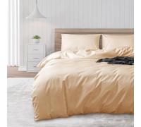 DUJUIKE Waterproof Duvet Cover, Duvet Protector, 100% Waterproof, Anti-Incontinence, Suitable for Pets, Cats and Dogs, Children, Elderly, Double Zipper (Apricot Yellow, 220 x 230 cm)