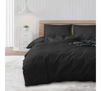 DUJUIKE Waterproof Duvet Cover, Duvet Protector, 100% Waterproof, Anti-Incontinence, Suitable for Pets, Cats and Dogs, Children, Elderly, Double Zipper (Black, 220 x 260 cm)