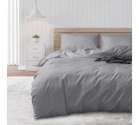 DUJUIKE Waterproof Duvet Cover, Duvet Protector, 100% Waterproof, Anti-Incontinence, Suitable for Pets, Cats and Dogs, Children, Elderly, Double Zipper (Grey, 220 x 260 cm)