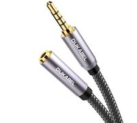 DuKabel 4ft/1.2m 3.5mm Male to Female Stereo Audio Extension Cable, Gold Plated, Nylon Braided, Compatible with Smartphone, Laptop, MP3 Player, Car Radio, Portable Speaker, Tablet