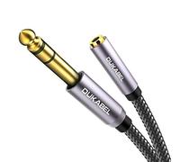 DuKabel TopSeries Long 6.35mm (1/4 inch) to 3.5mm (1/8 inch) Headphone Jack Adapter -8ft (2.4m) 1/8 Female to 1/4 Male Extension Cable 3.5 to 6.35 for Mixer Guitar Piano Amplifier Speaker and More