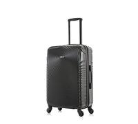 DUKAP Inception Lightweight Hardside Spinner Luggage with Ergonomic Handles, Travel Suitcase with Four Spinner Wheels and Studs, Black, 20 inch, Inception